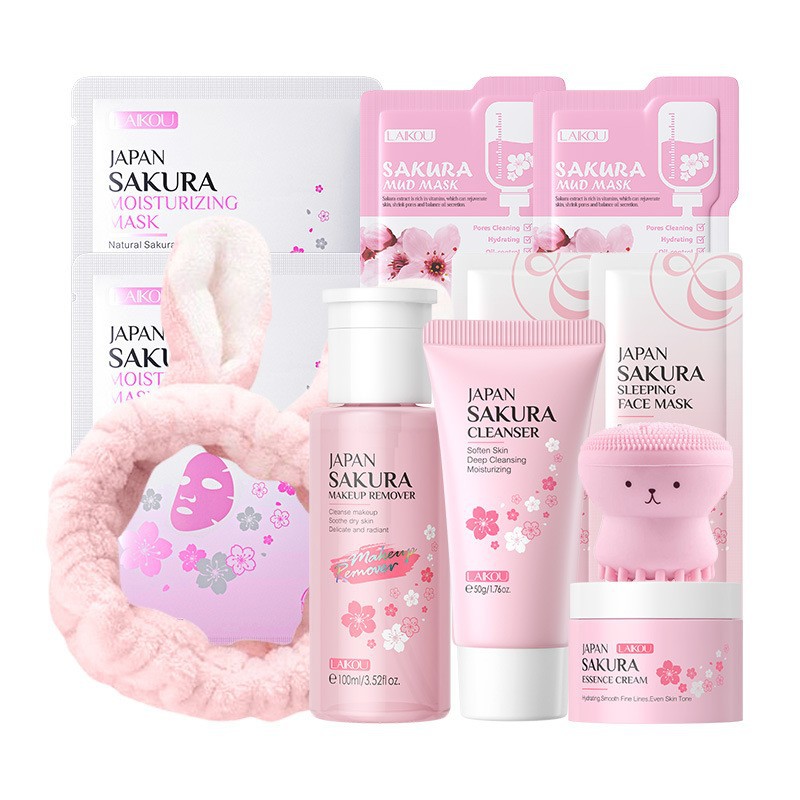 Korean Skincare Routine - Kore Sakura Cilt Bakım Seti Nemlendirici